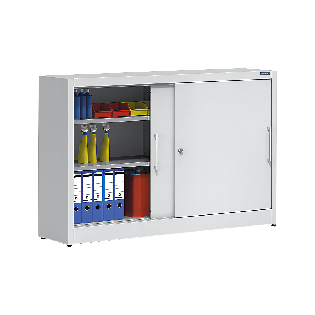 Sliding door cupboard, height 1000 mm – eurokraft pro