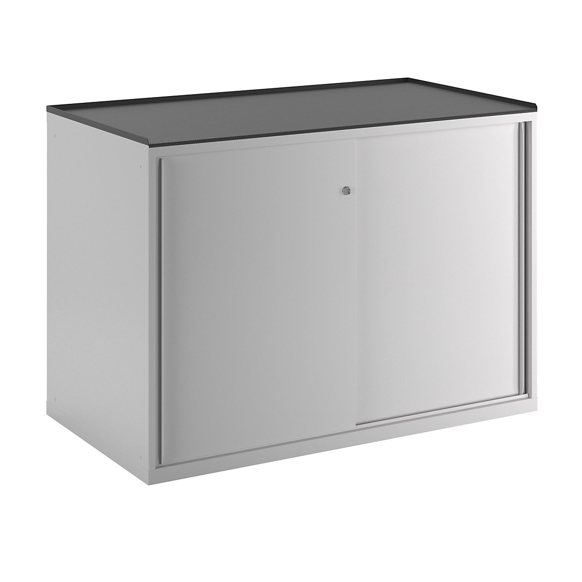 Sliding door cupboard, max. load of pull-out shelf 200 kg – LISTA, 4 drawers, 2 pull-out shelves, light grey-5