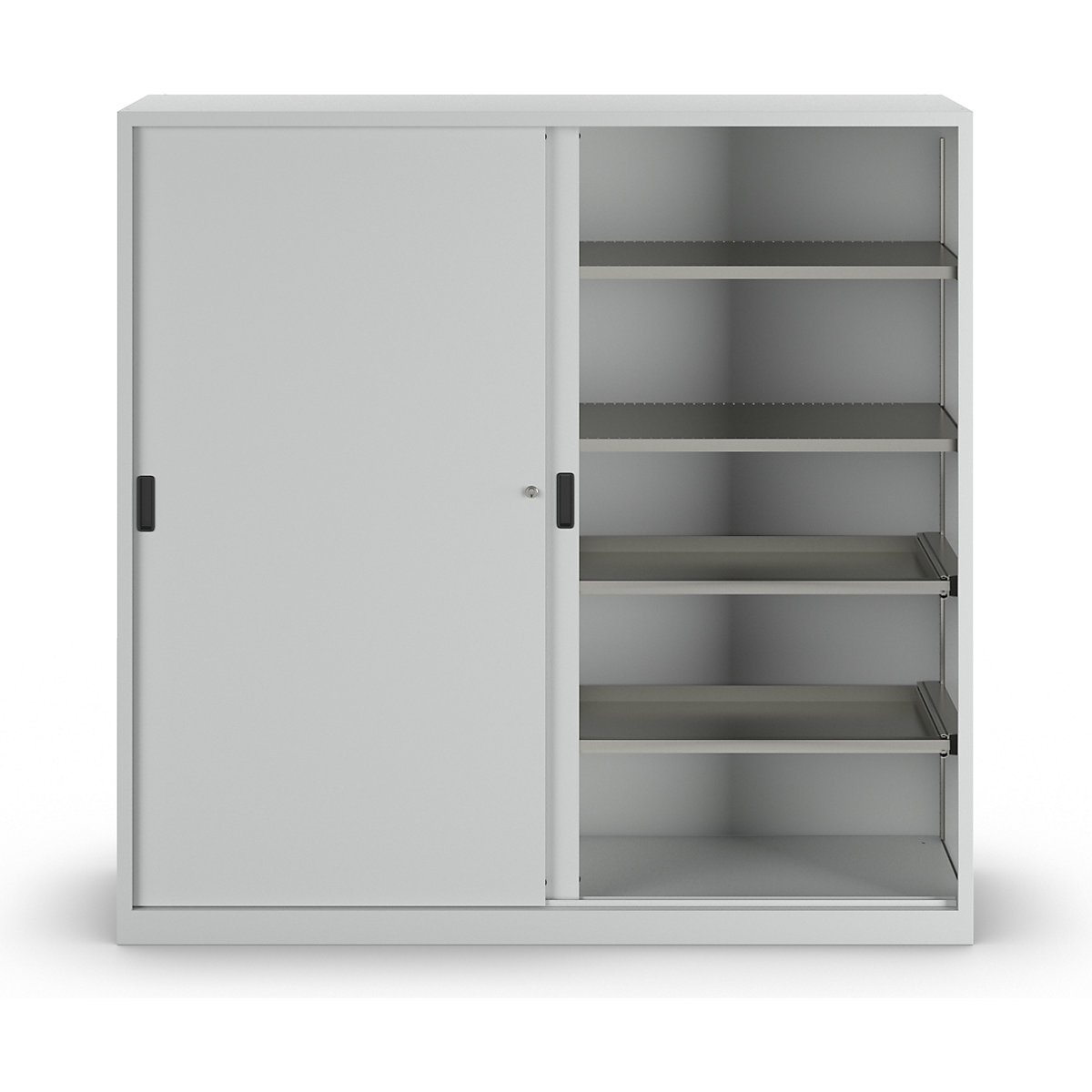 Sliding door cupboard with solid panel doors – LISTA (Product illustration 2)-1