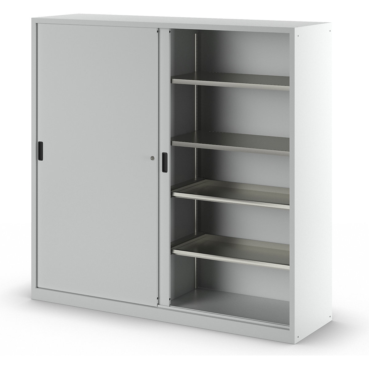 Sliding door cupboard with solid panel doors – LISTA (Product illustration 5)-4