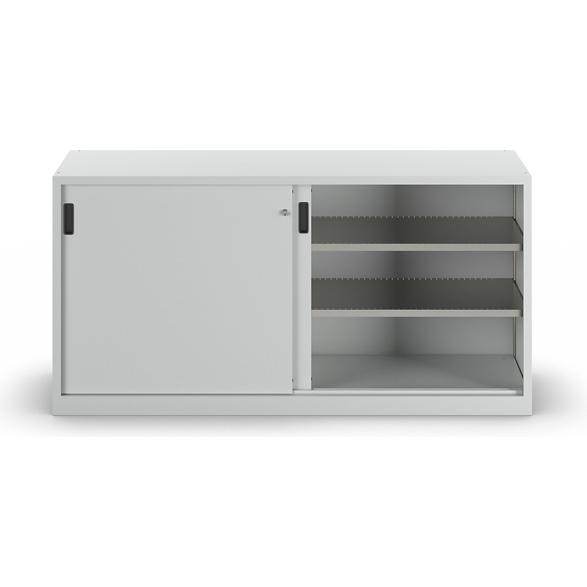 Sliding door cupboard with solid panel doors – LISTA (Product illustration 6)-5