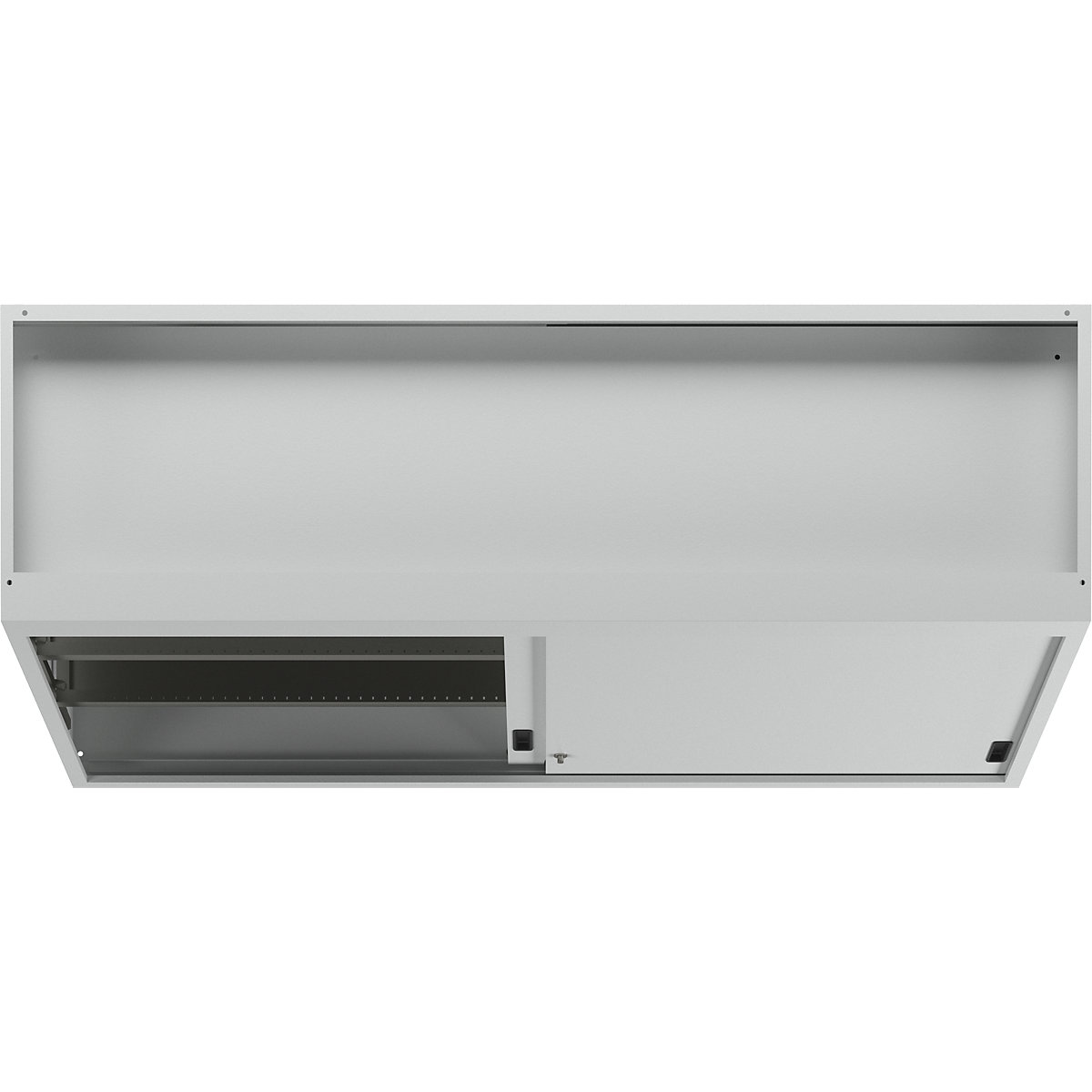 Sliding door cupboard with solid panel doors – LISTA (Product illustration 5)-4