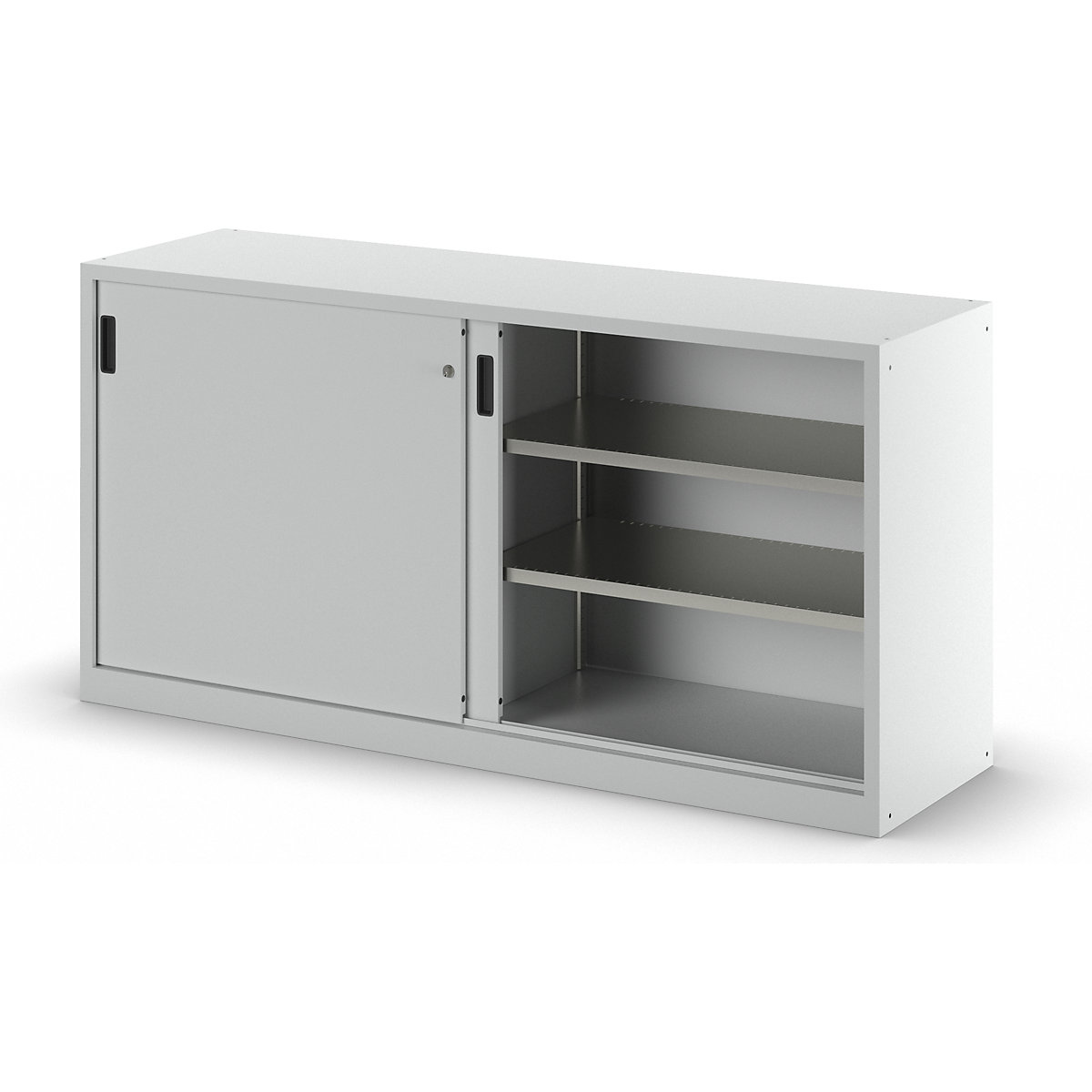 Sliding door cupboard with solid panel doors – LISTA (Product illustration 6)-5
