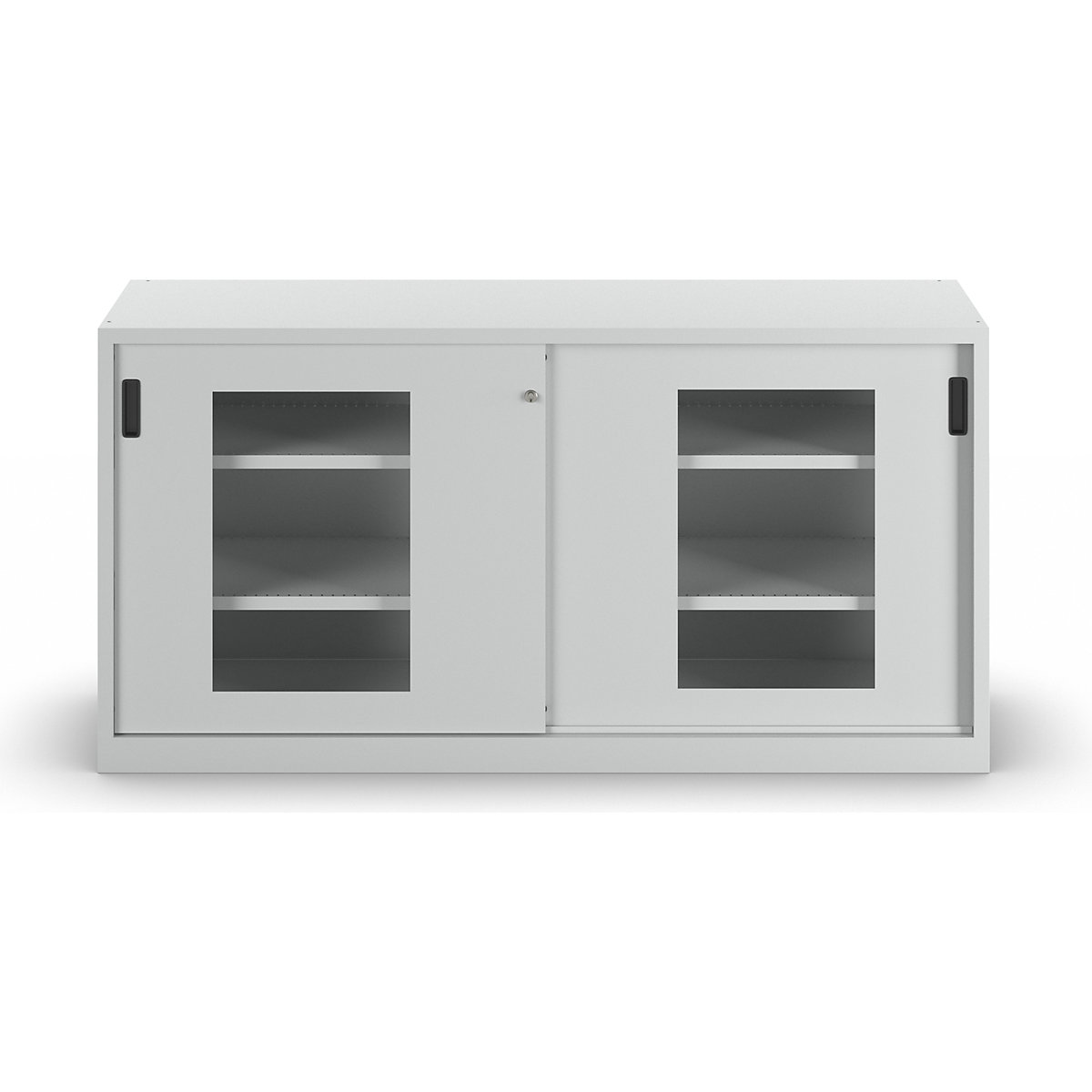 Sliding door cupboard with vision panel doors – LISTA (Product illustration 4)-3
