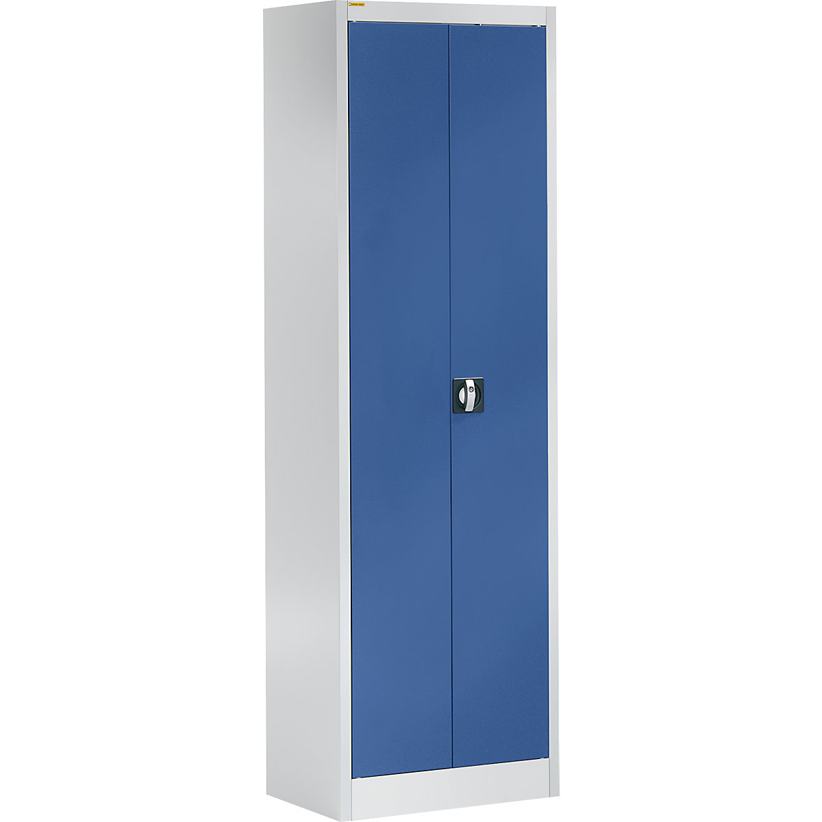 Storage cupboard, HxW 1950 x 600 mm – mauser, depth 500 mm, housing light grey, doors brilliant blue-4