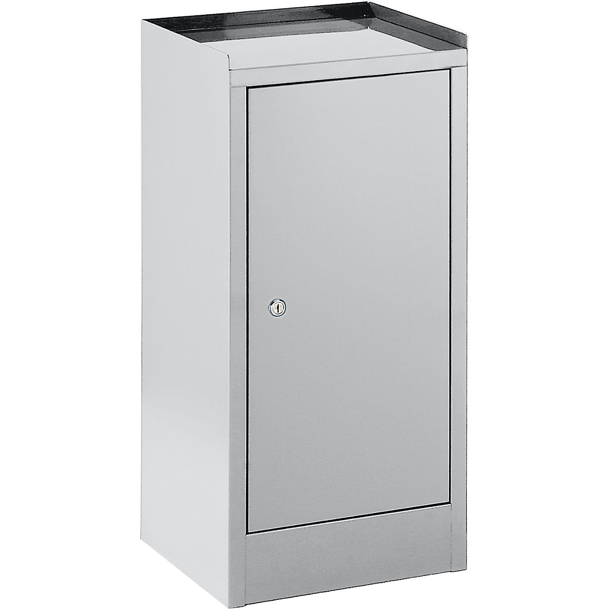 Tool cupboard – eurokraft basic, with 1 drawer, 2 shelves, HxWxD 750 x 350 x 350 mm, light grey RAL 7035-1