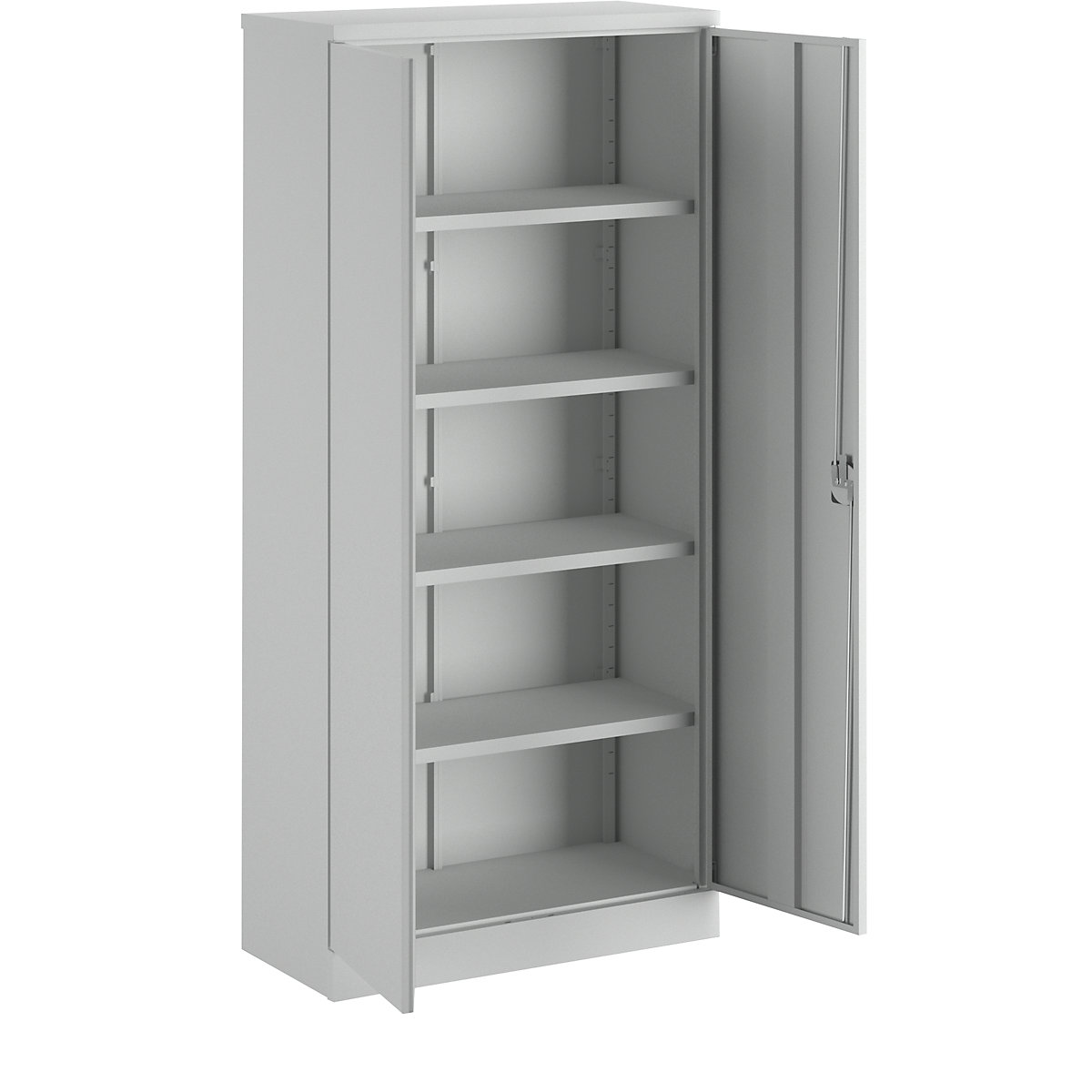 Universal cupboard with hinged doors and 4 shelves - eurokraft basic