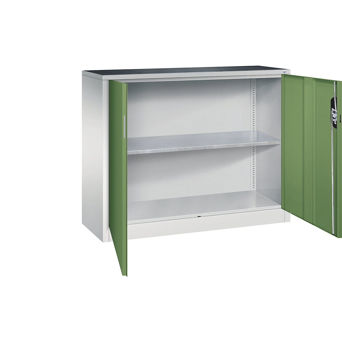 Workshop side cupboard with hinged doors – C+P