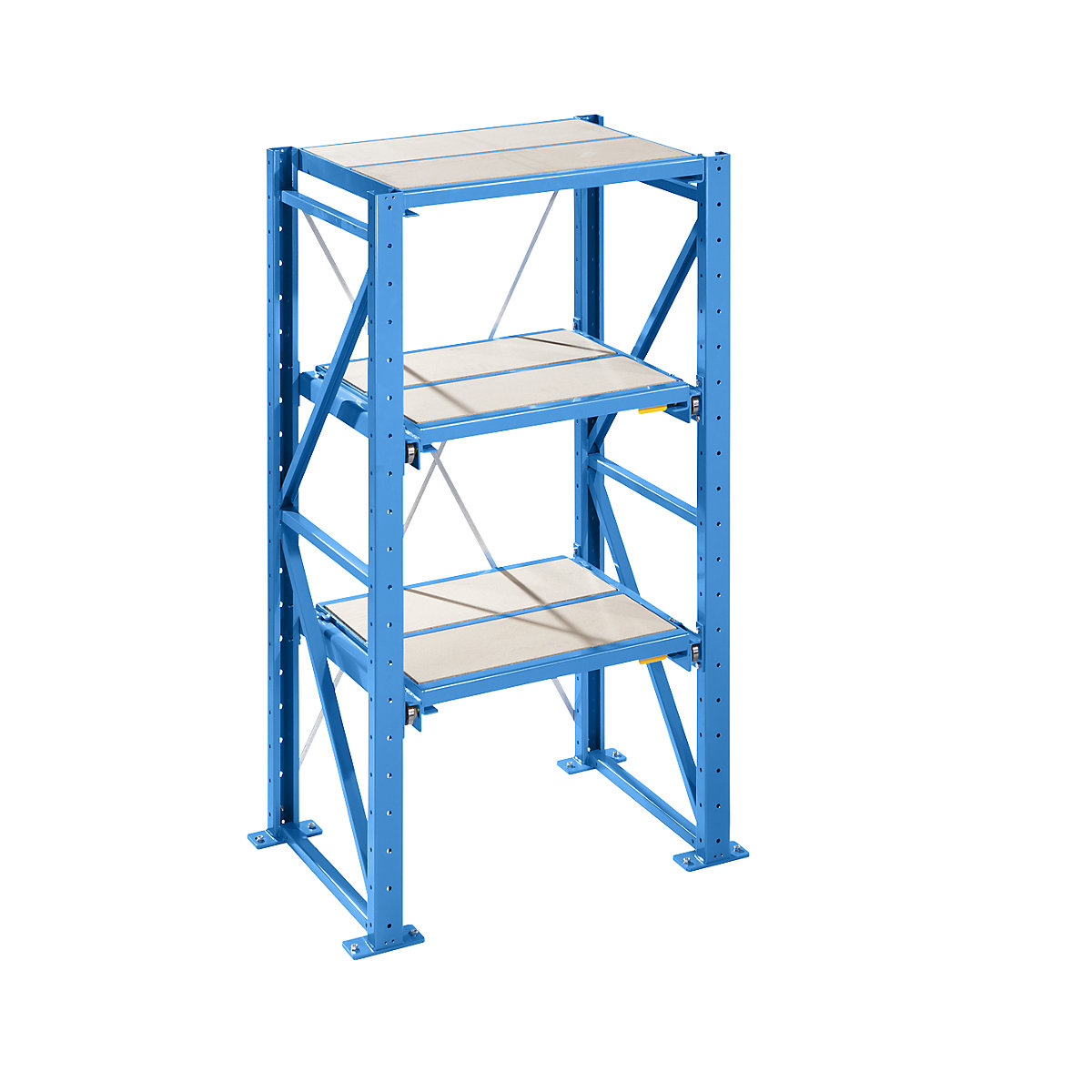 Uitschuifstelling voor zware lasten – LISTA, inschuifbreedte 1290 mm, diepte 1260 mm, basisstelling, lichtblauw-9