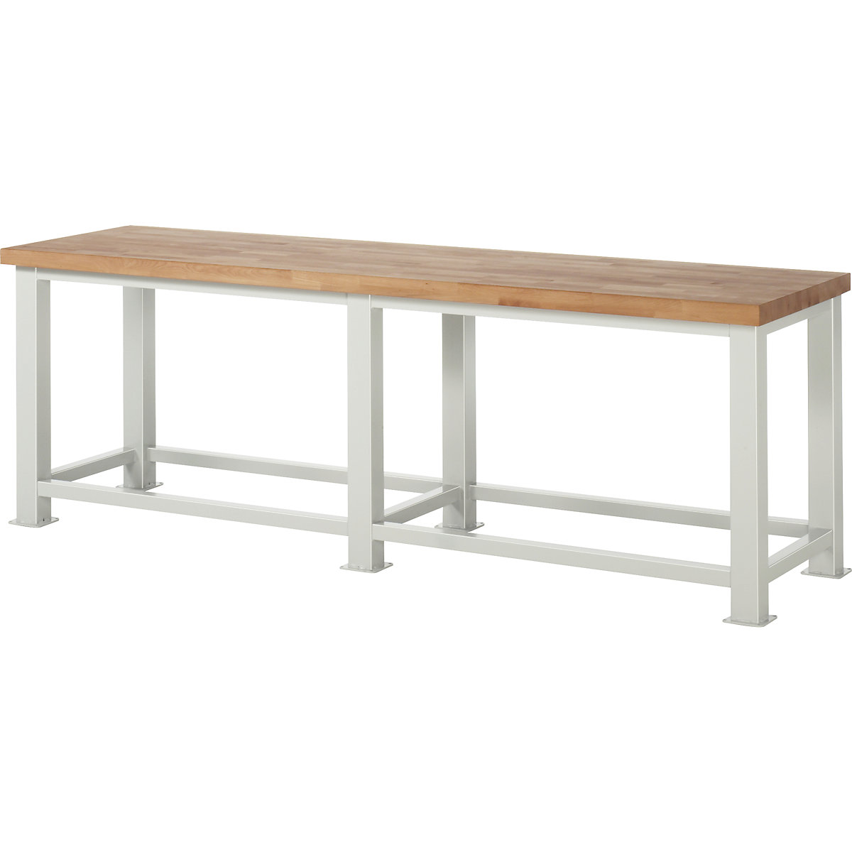 Stół warsztatowy do dużych obciążeń – RAU, grubość blatu: 50 mm, szer. x głęb. 2500 x 700 mm-1