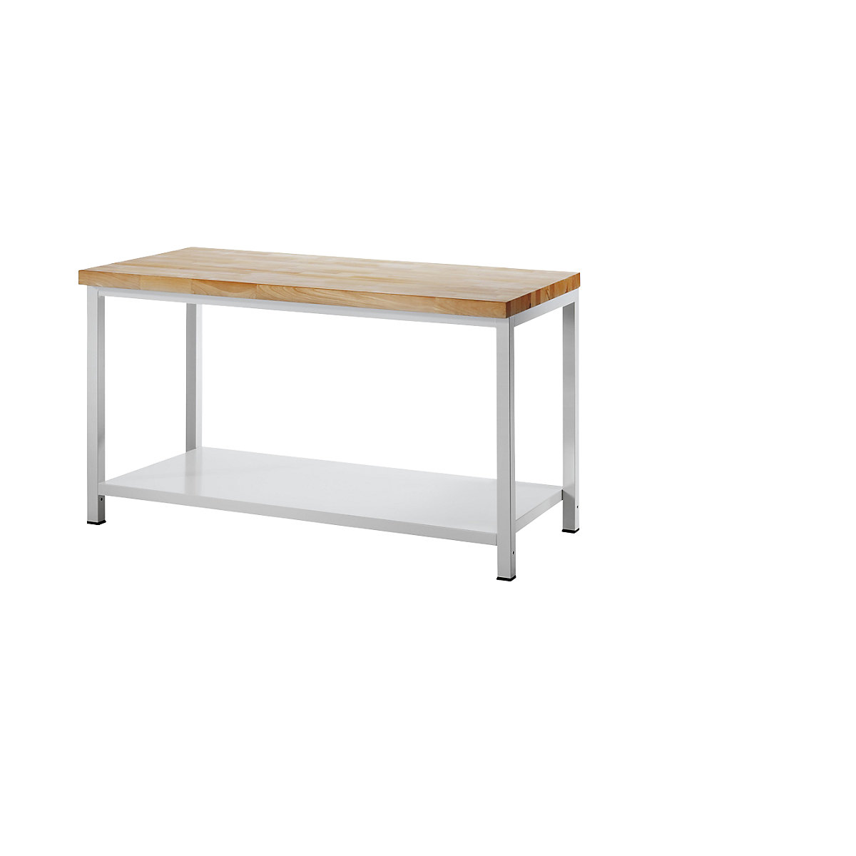 Stół warsztatowy, konstrukcja ramowa – RAU, 1 półka z blachy stalowej, głęb. 700 mm, szer. 1500 mm-6