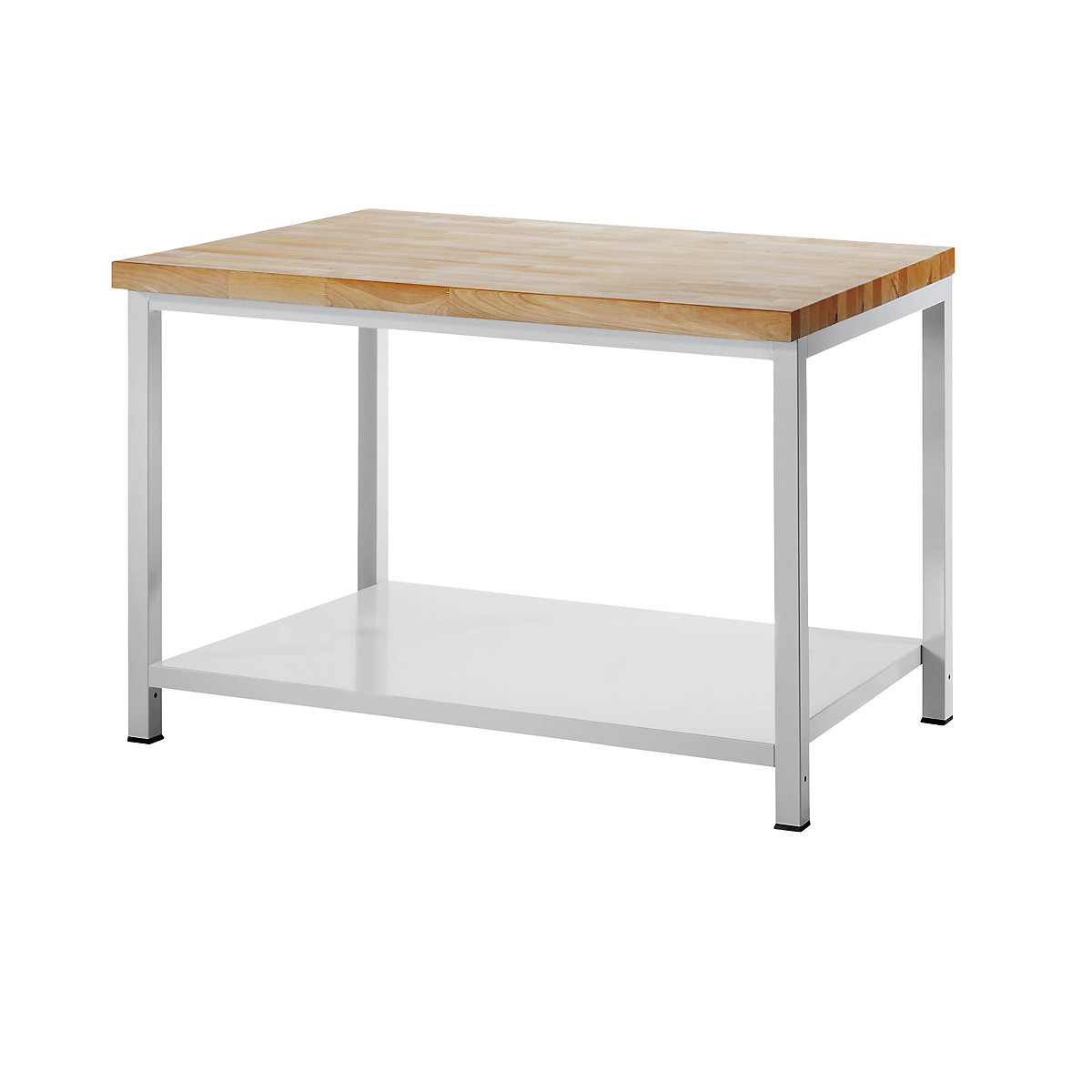Stół warsztatowy, konstrukcja ramowa – RAU, 1 półka z blachy stalowej, głęb. 900 mm, szer. 1250 mm-7