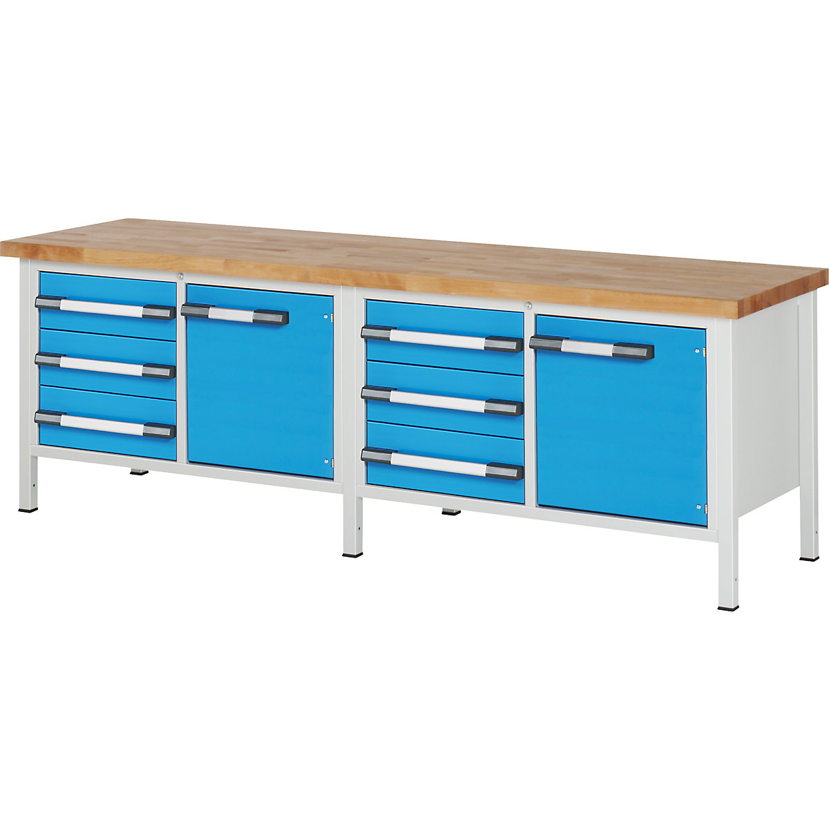 Stół warsztatowy, konstrukcja ramowa serii 8000 – eurokraft pro (Zdjęcie produktu 5)-4