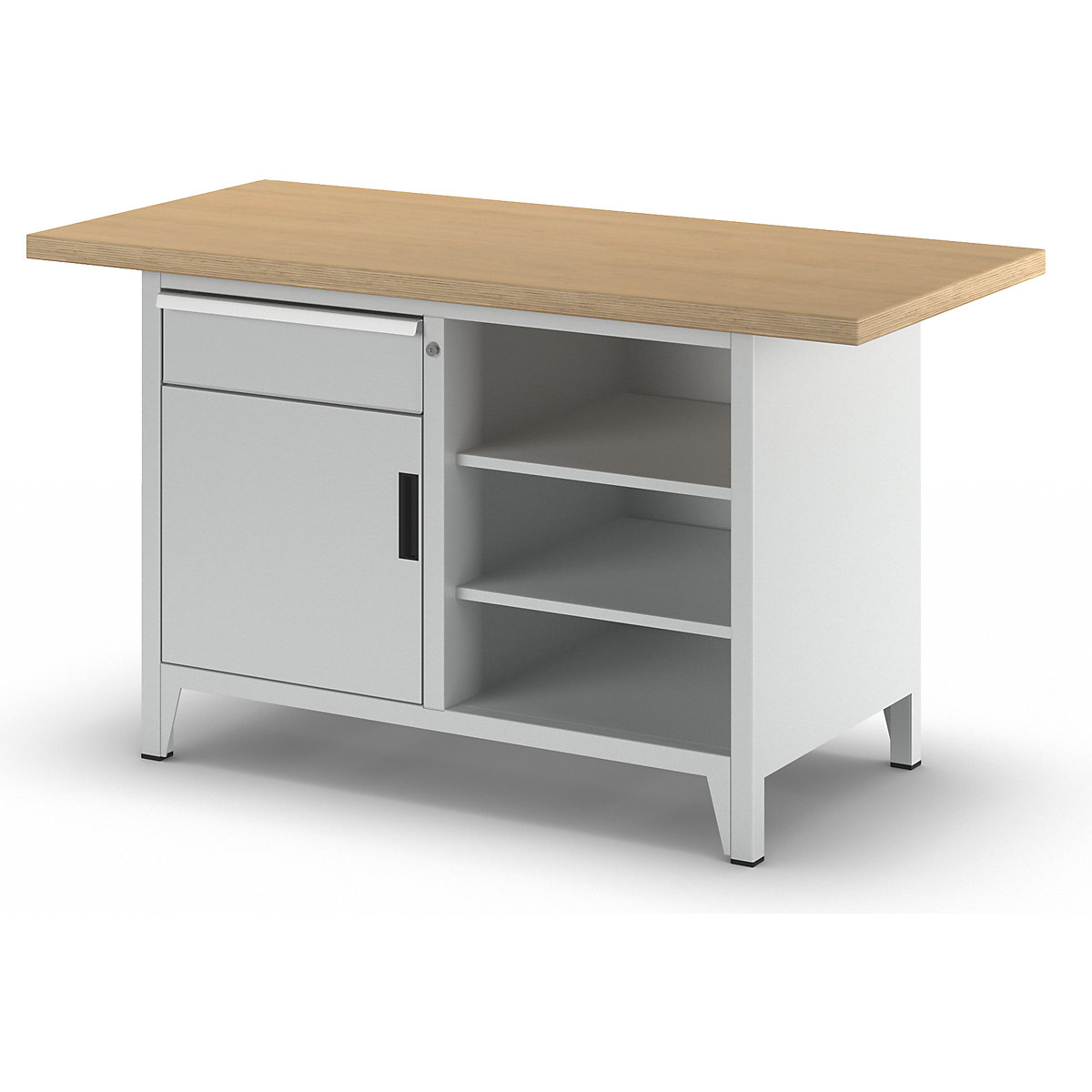 Stół warsztatowy, szerokość 1500 mm, konstrukcja ramowa – LISTA (Zdjęcie produktu 4)-3