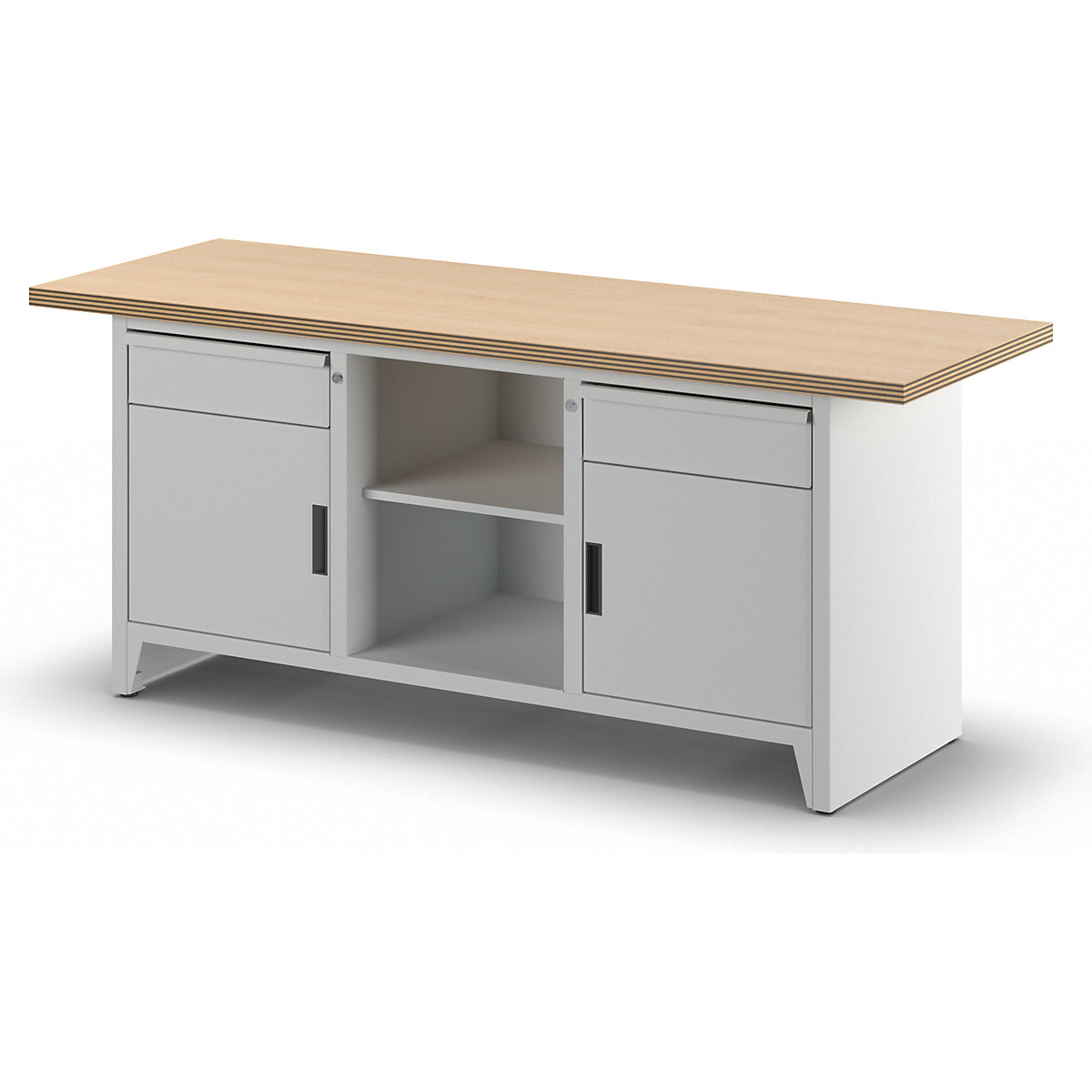 Stół warsztatowy, szerokość 2000 mm, konstrukcja ramowa – LISTA (Zdjęcie produktu 2)-1