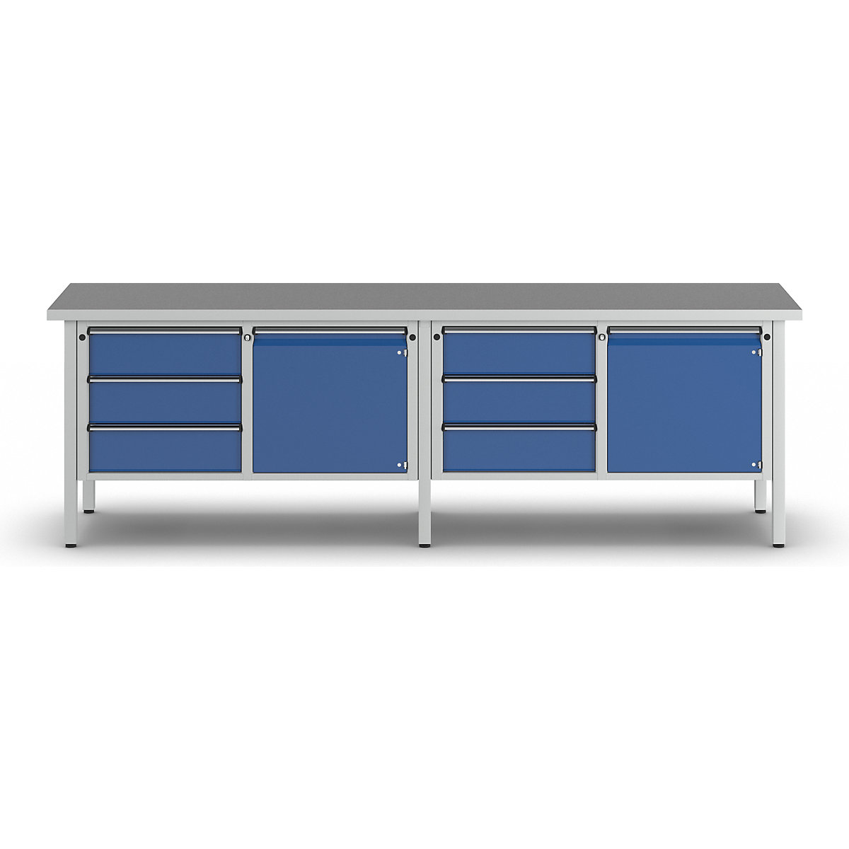 Stół warsztatowy, szerokość 2800 mm, konstrukcja ramowa – ANKE (Zdjęcie produktu 8)-7