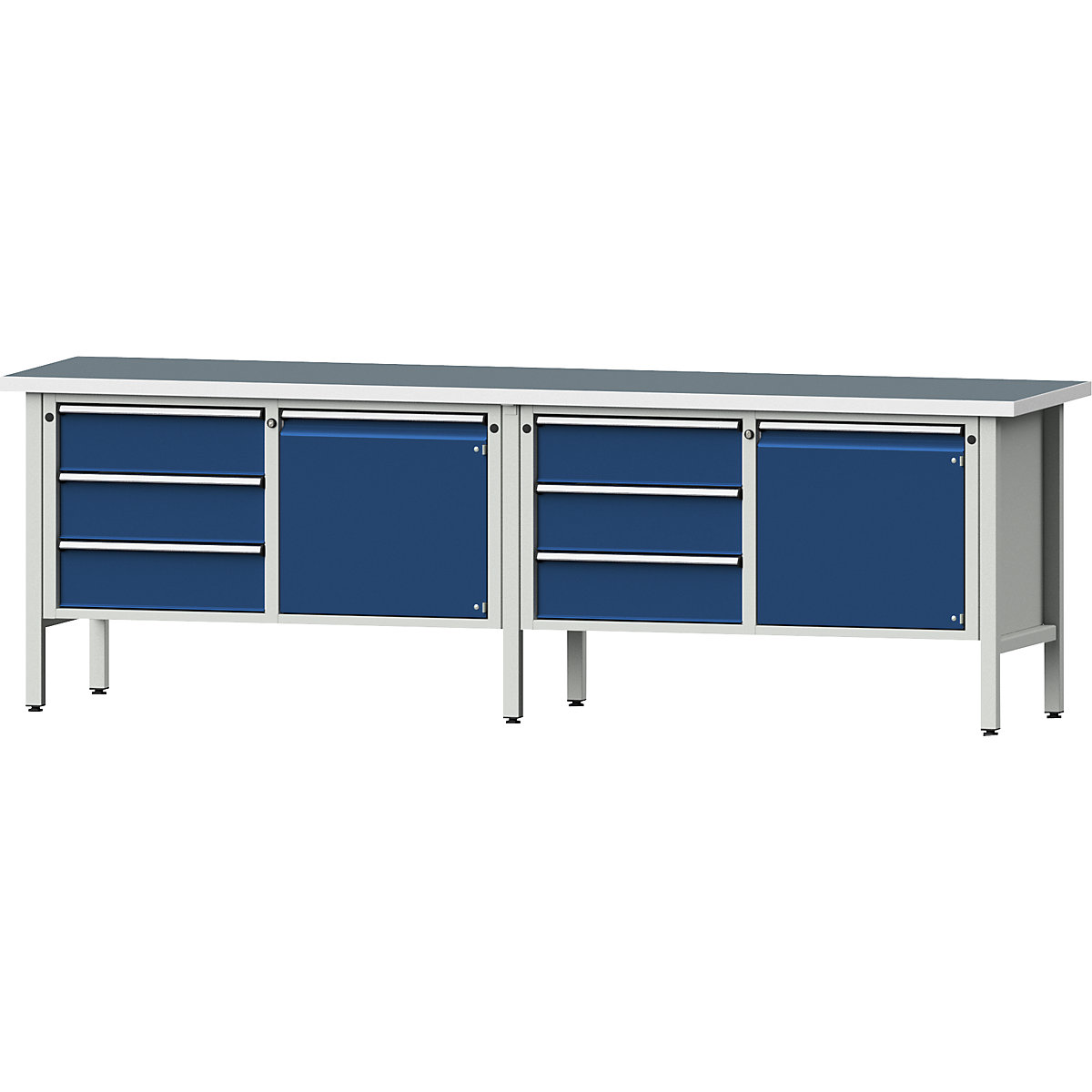 Stół warsztatowy, szerokość 2800 mm, konstrukcja ramowa – ANKE (Zdjęcie produktu 6)-5