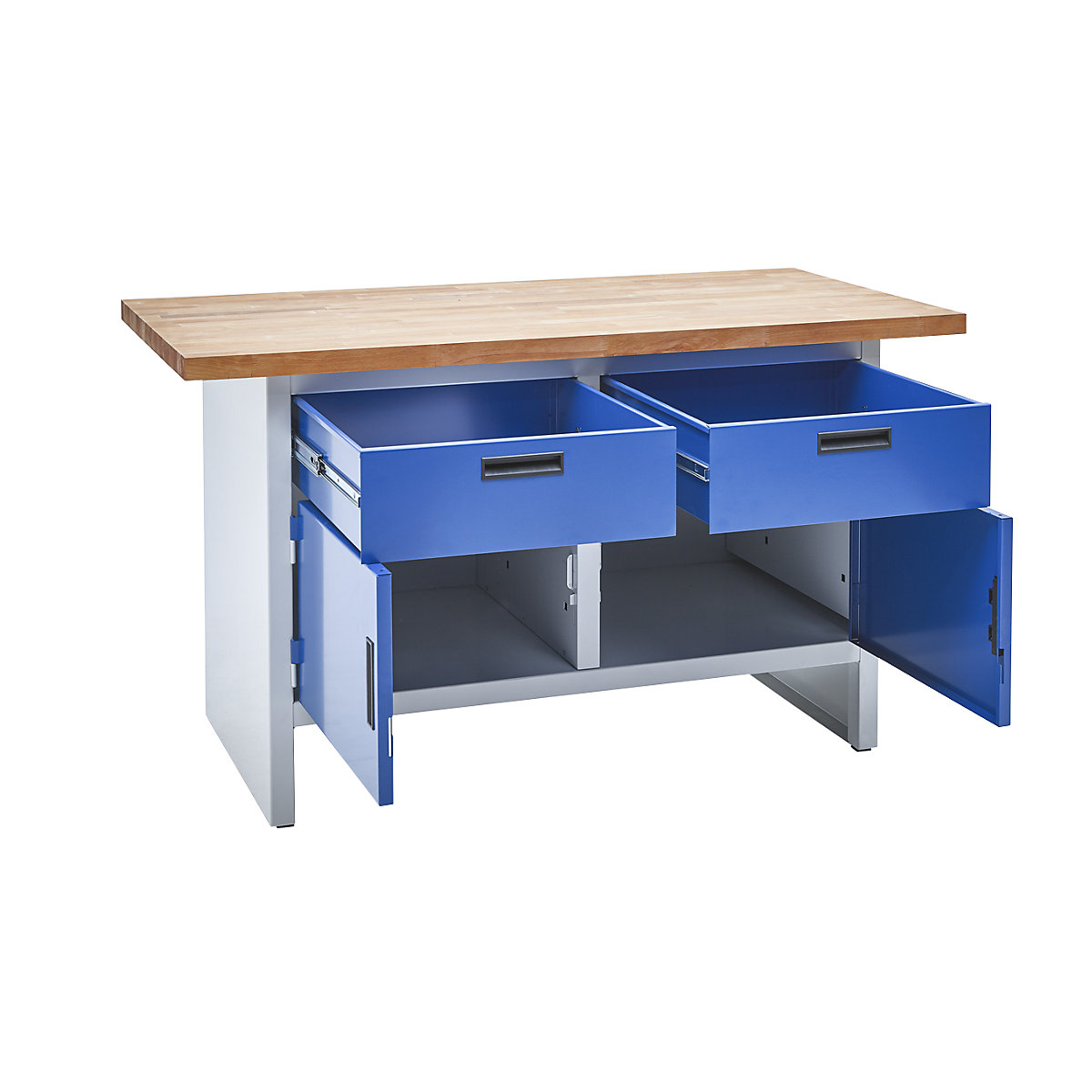 Stół warsztatowy z zamkniętymi bokami – eurokraft basic (Zdjęcie produktu 2)-1