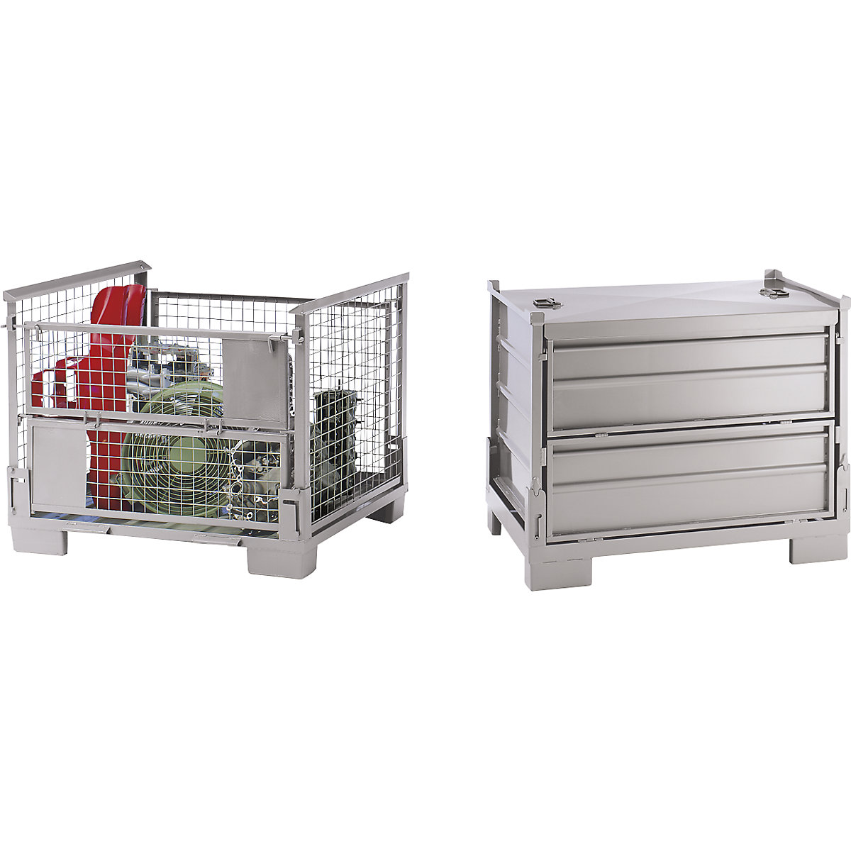 Caisse-palette gerbable pliante, L x l x h 1200 x 800 x 970 mm (Illustration du produit 2)-1