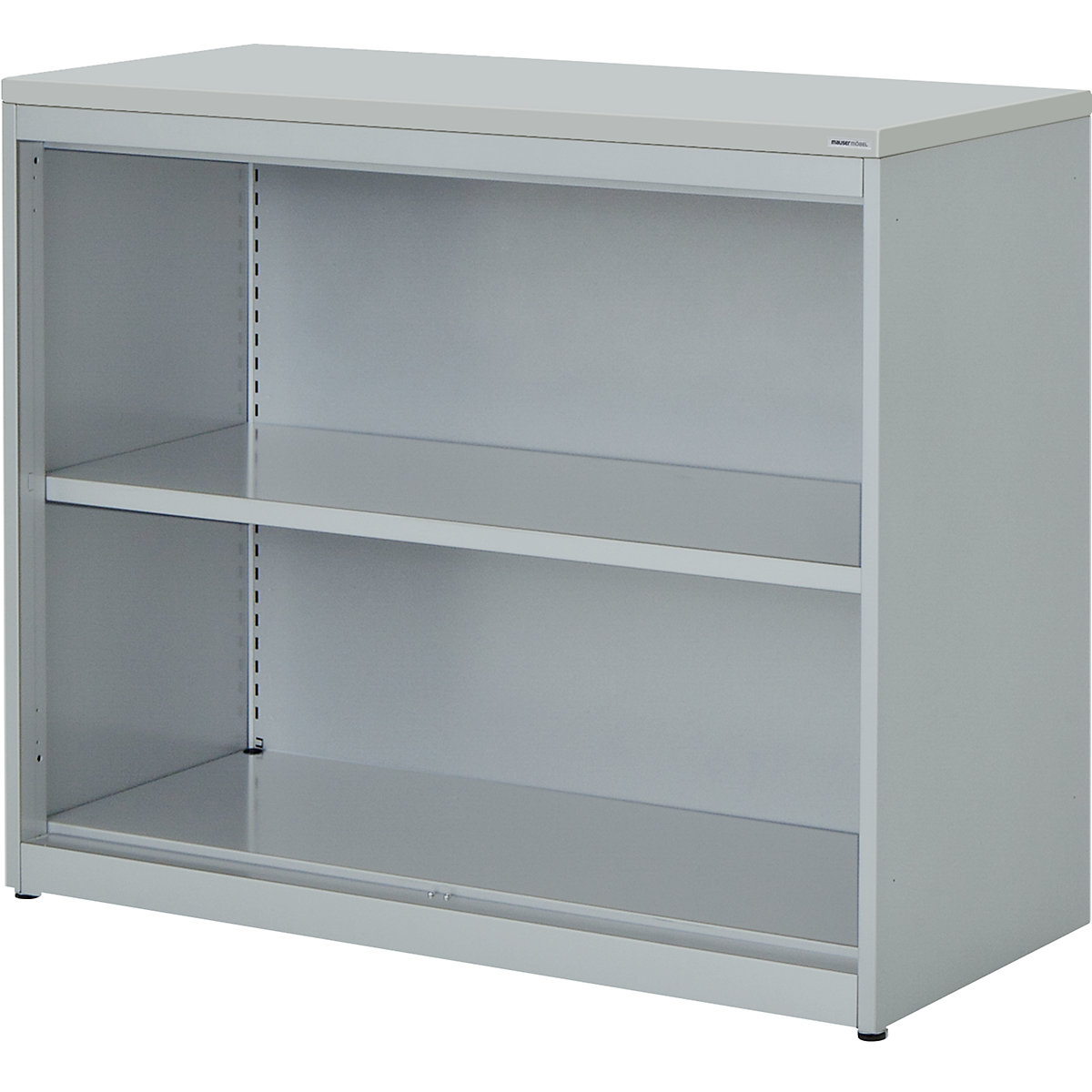 Rayonnage et armoire combinés – mauser, h x l x p 830 x 1000 x 432 mm, plateau en plastique, 1 tablette, gris clair-1