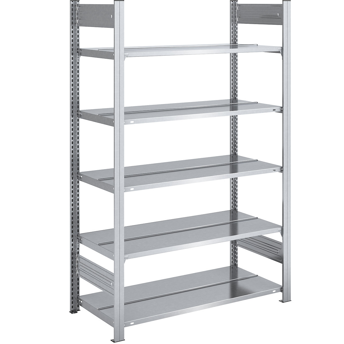 Rayonnage emboîtable d'archivage galvanisé – hofe, hauteur rayonnage 1750 mm, double face, rayonnage de base, l x p 1000 x 600 mm-9