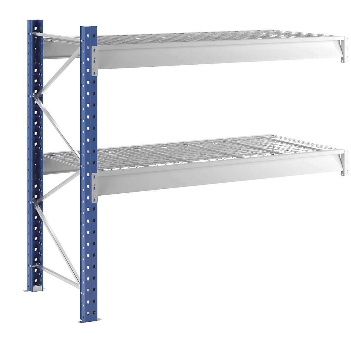 Rayonnage grande capacité pour charges lourdes avec tablettes grillagées - Manorga