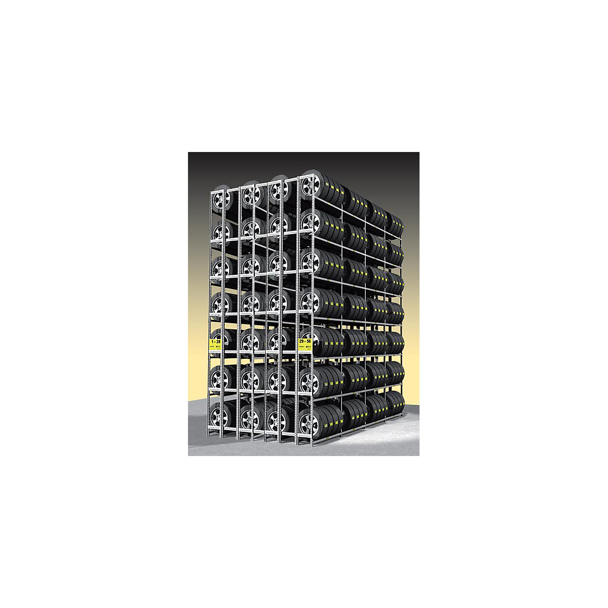 Rayonnage galvanisé pour pneus (Illustration du produit 4)-3