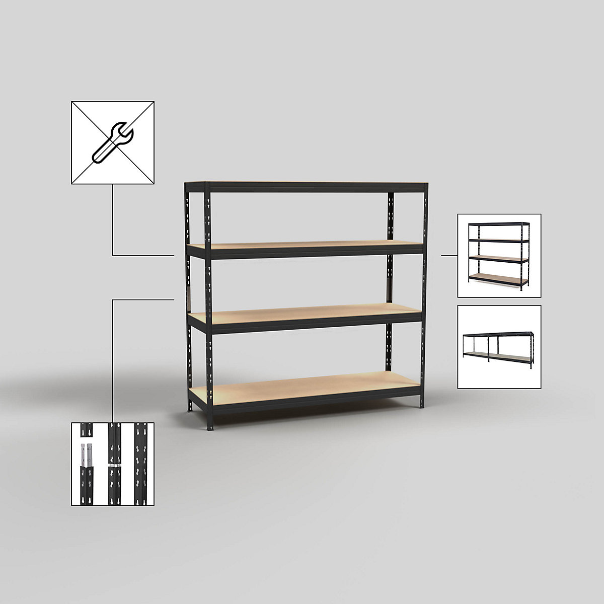 Rayonnage de stockage Lagan (Illustration du produit 12)-11