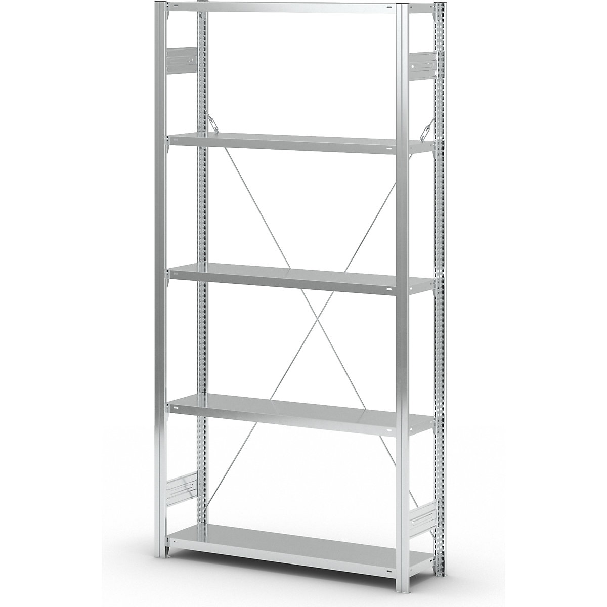 Rayonnage emboîtable à tablettes, galvanisé – eurokraft pro (Illustration du produit 7)-6