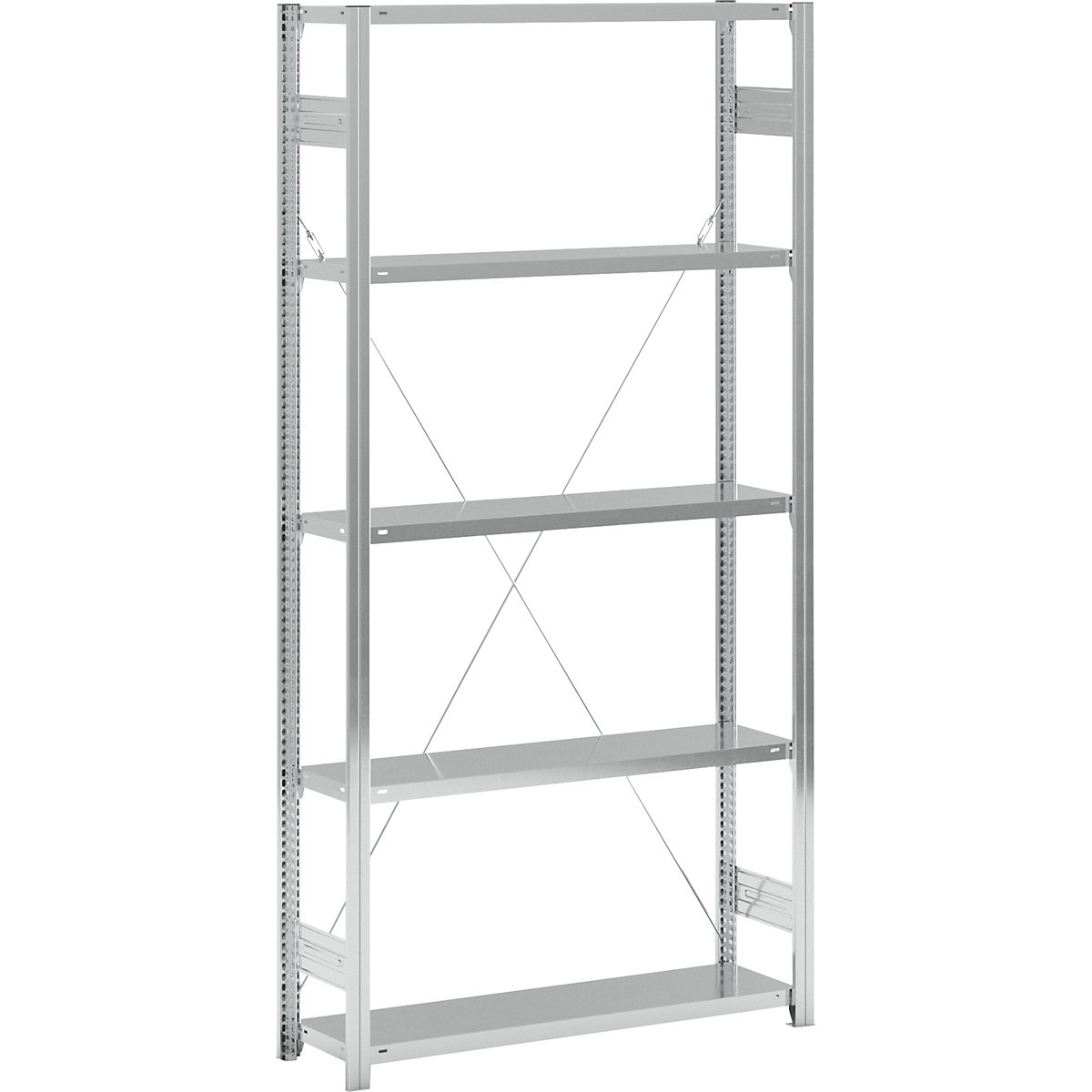 Rayonnage emboîtable à tablettes, galvanisé – eurokraft pro