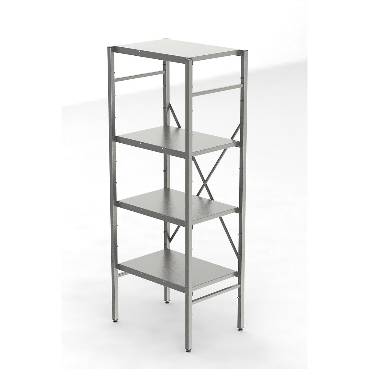 Rayonnage emboîtable en inox, 4 tablettes pleines (Illustration du produit 3)-2