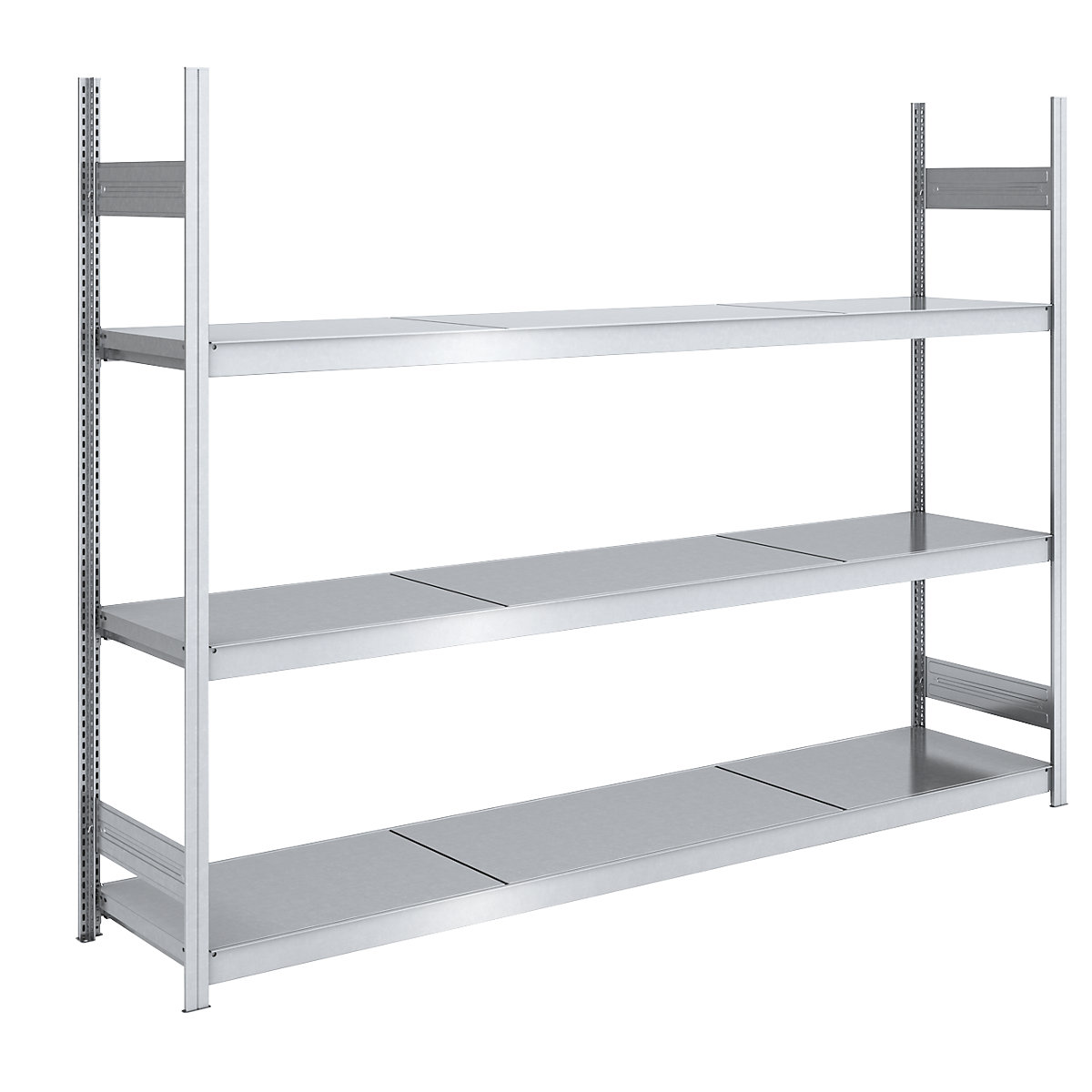 Rayonnage emboîtable extra-large avec tablettes en acier – hofe