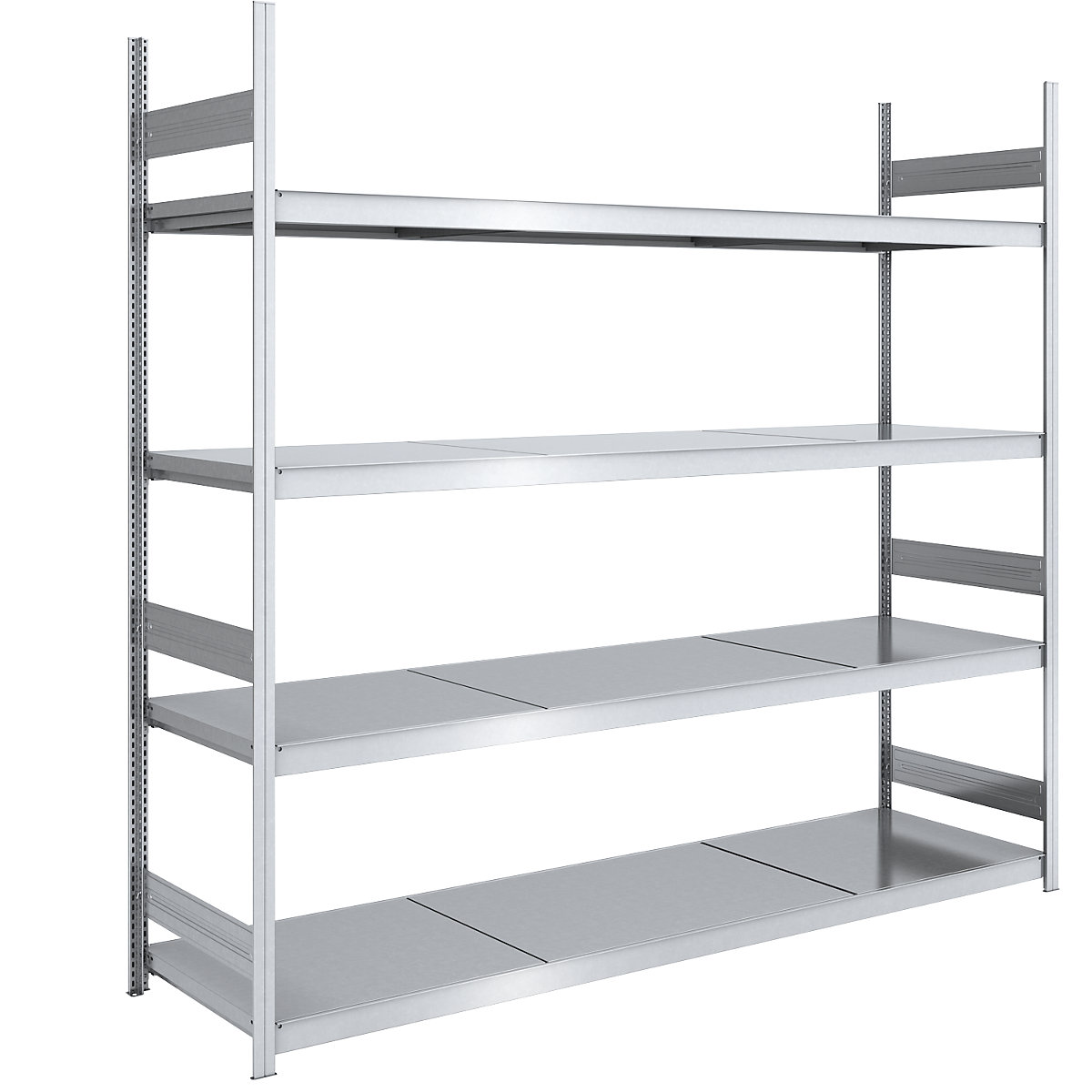 Rayonnage emboîtable extra-large avec tablettes en acier – hofe