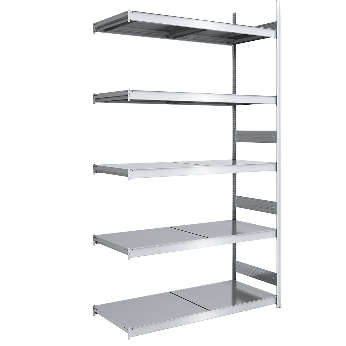 Rayonnage emboîtable extra-large avec tablettes en acier – hofe
