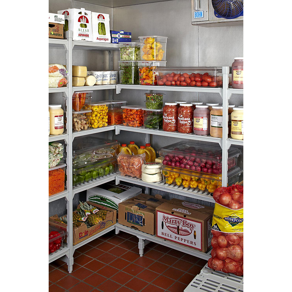 Rayonnage emboîtable modulaire en plastique PREMIUM (Illustration du produit 3)-2