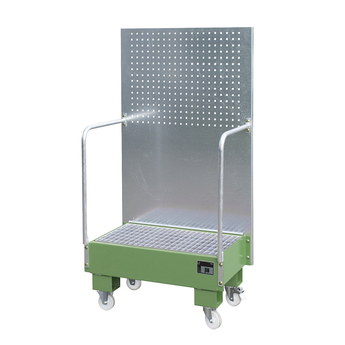 Cuve de rétention mobile avec plaque perforée &ndash; eurokraft pro