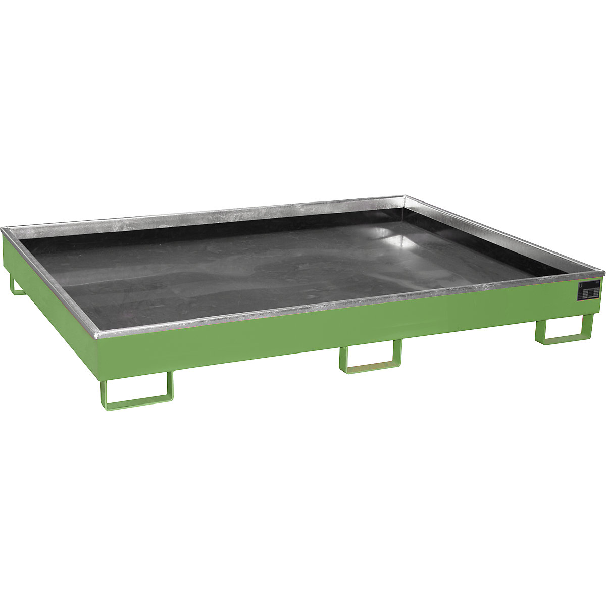 Cuve de rétention pour rayonnage avec insert en polyéthylène - eurokraft pro