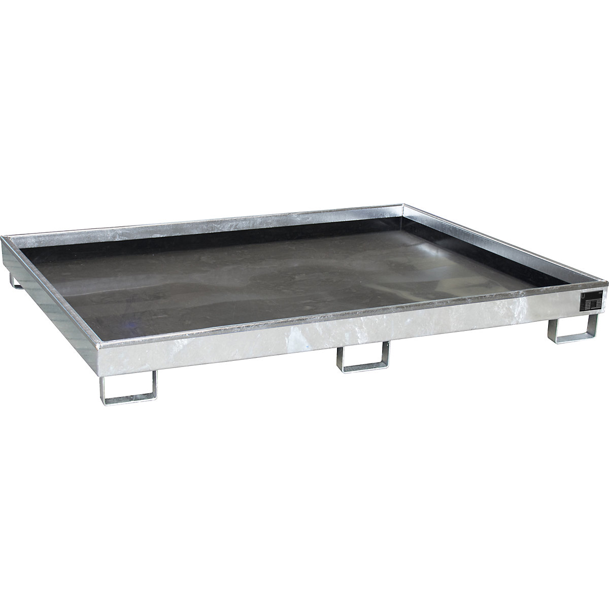 Cuve de rétention pour rayonnage avec insert en polyéthylène - eurokraft pro