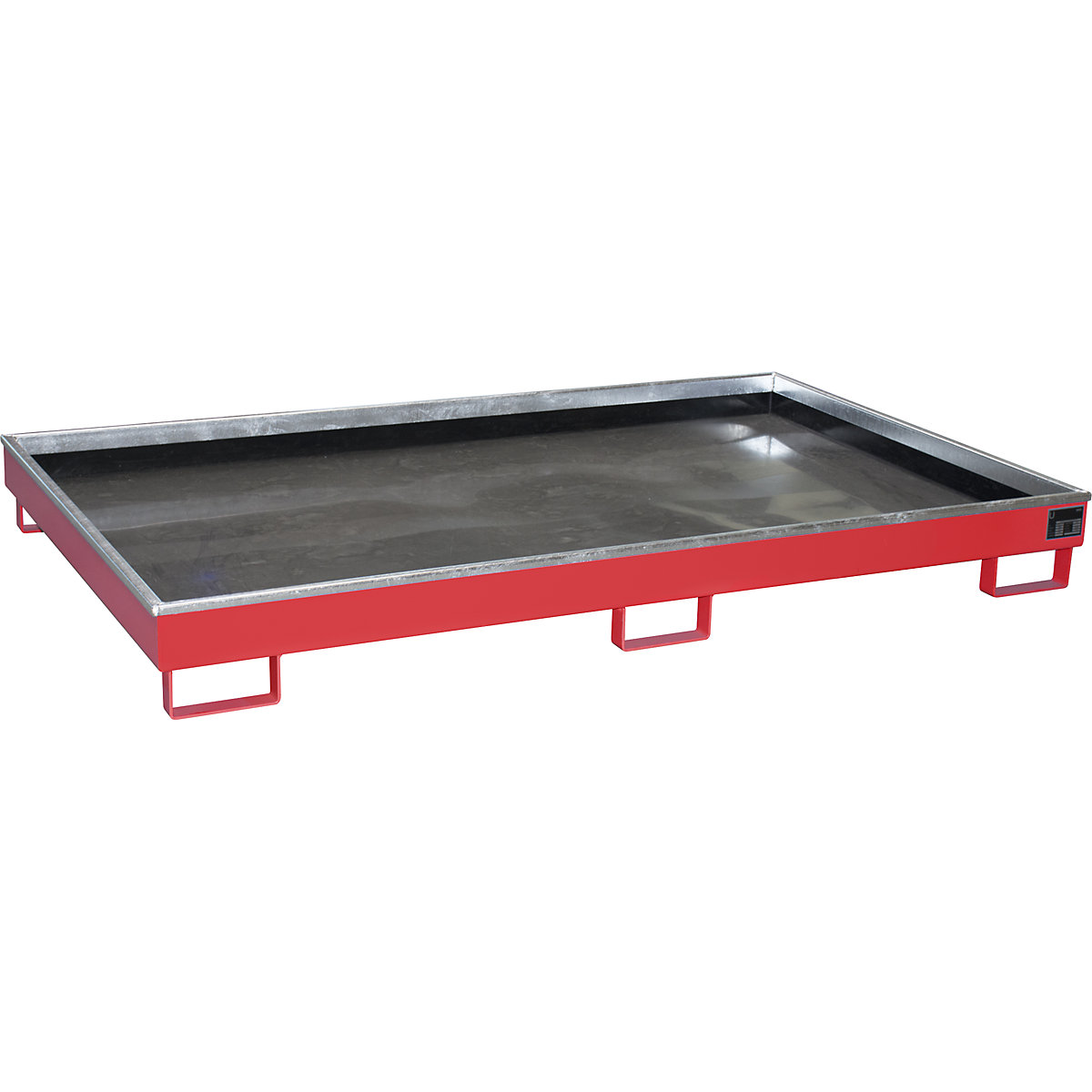 Cuve de rétention pour rayonnage avec insert en polyéthylène - eurokraft pro