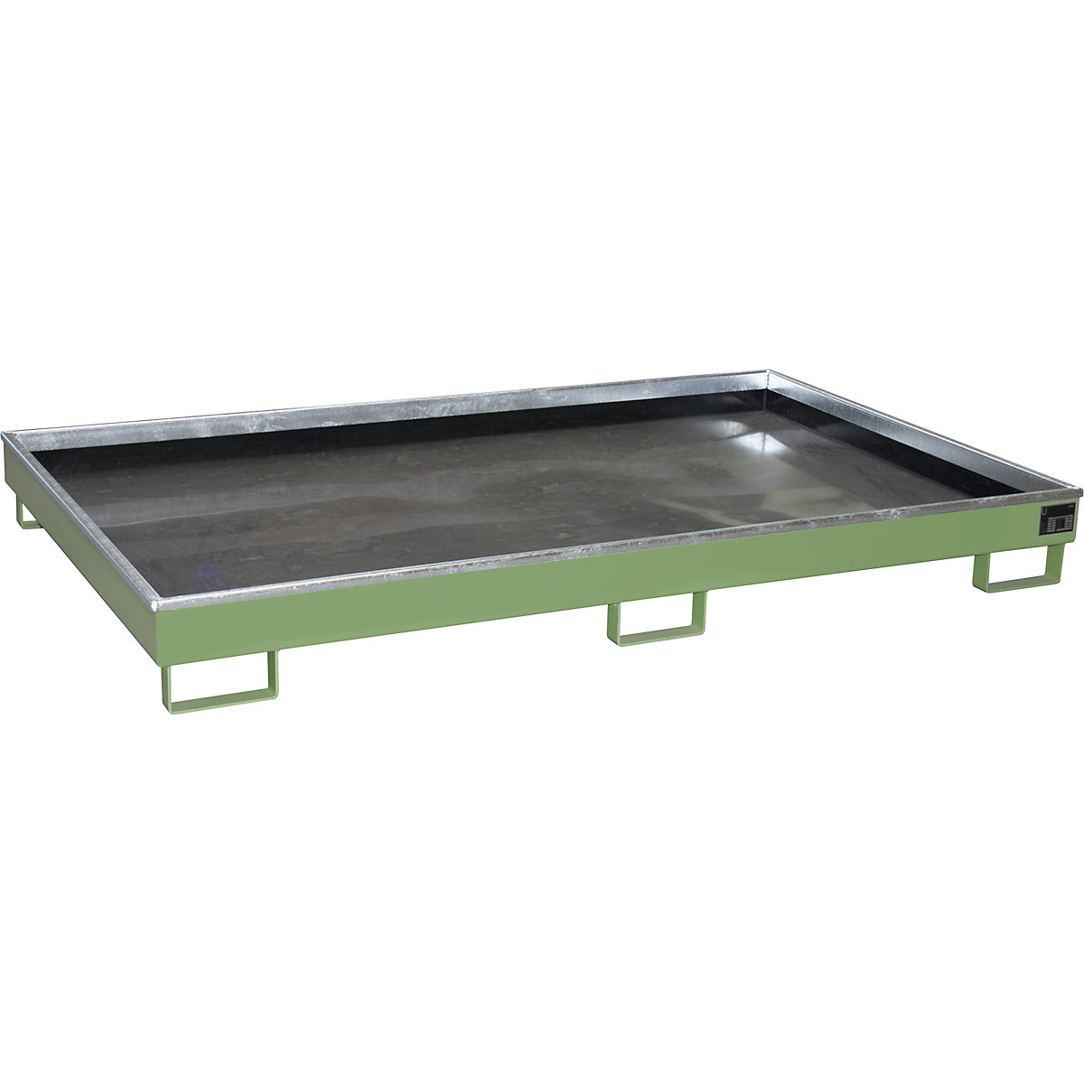 Cuve de rétention pour rayonnage avec insert en polyéthylène - eurokraft pro