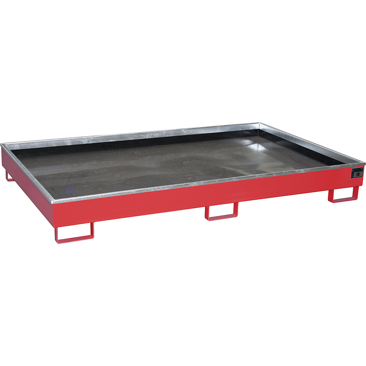 Cuve de rétention pour rayonnage avec insert en polyéthylène - eurokraft pro