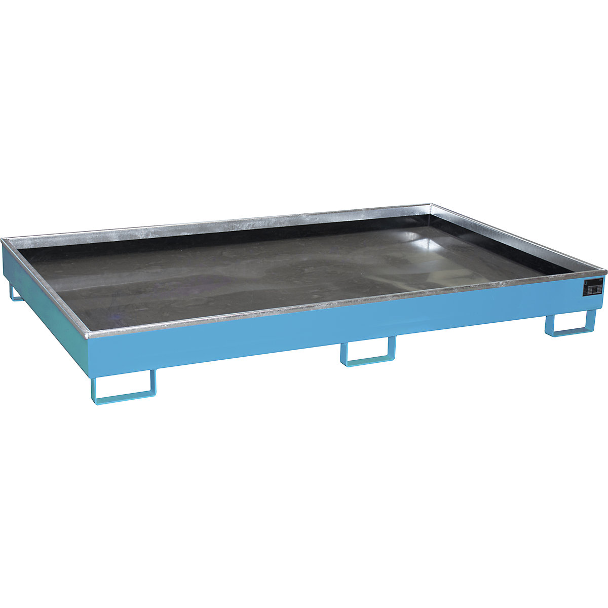 Cuve de rétention pour rayonnage avec insert en polyéthylène - eurokraft pro
