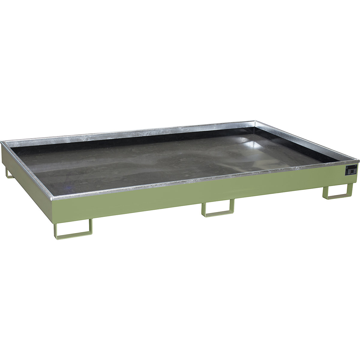 Cuve de rétention pour rayonnage avec insert en polyéthylène - eurokraft pro
