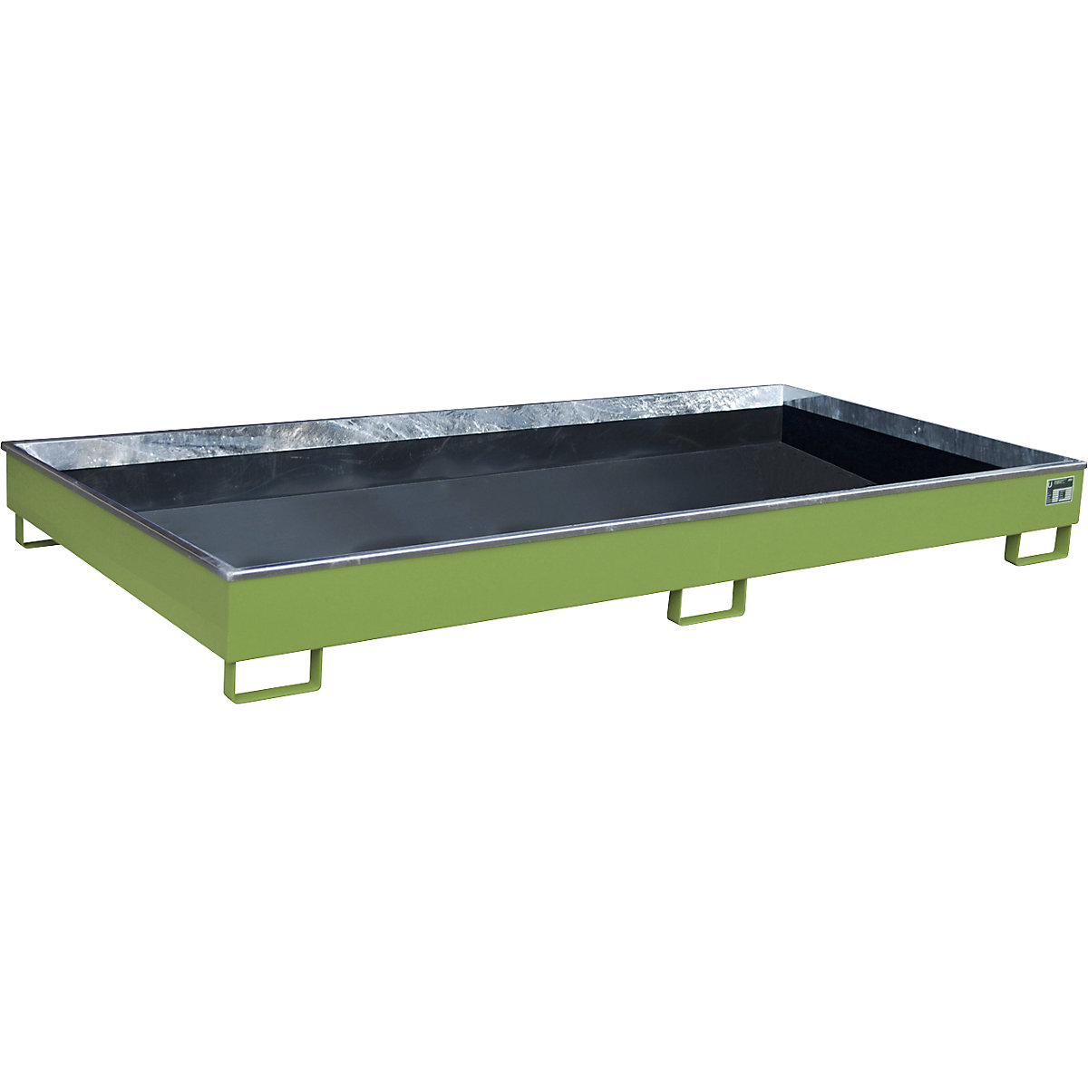 Cuve de rétention pour rayonnage avec insert en polyéthylène - eurokraft pro