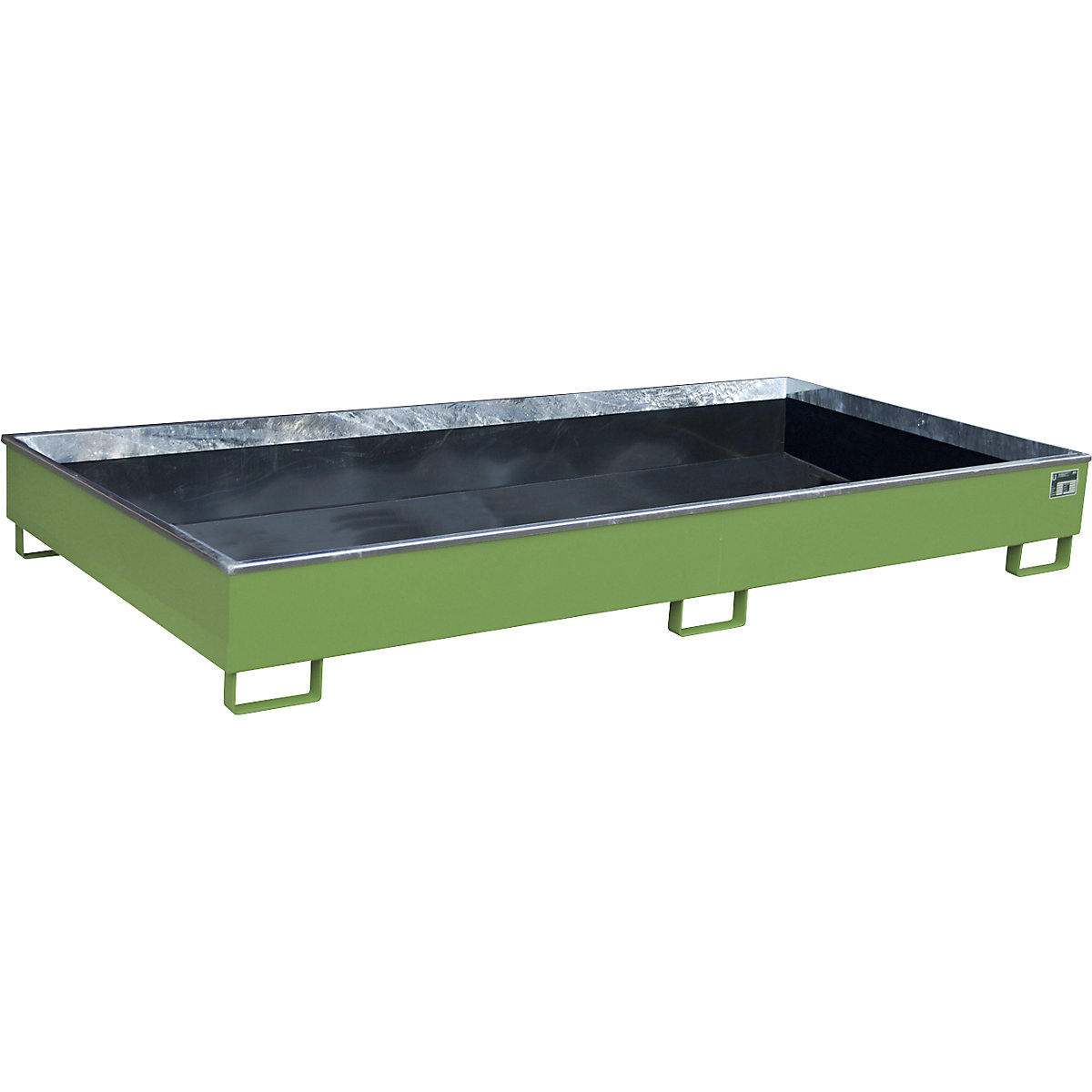 Cuve de rétention pour rayonnage avec insert en polyéthylène - eurokraft pro