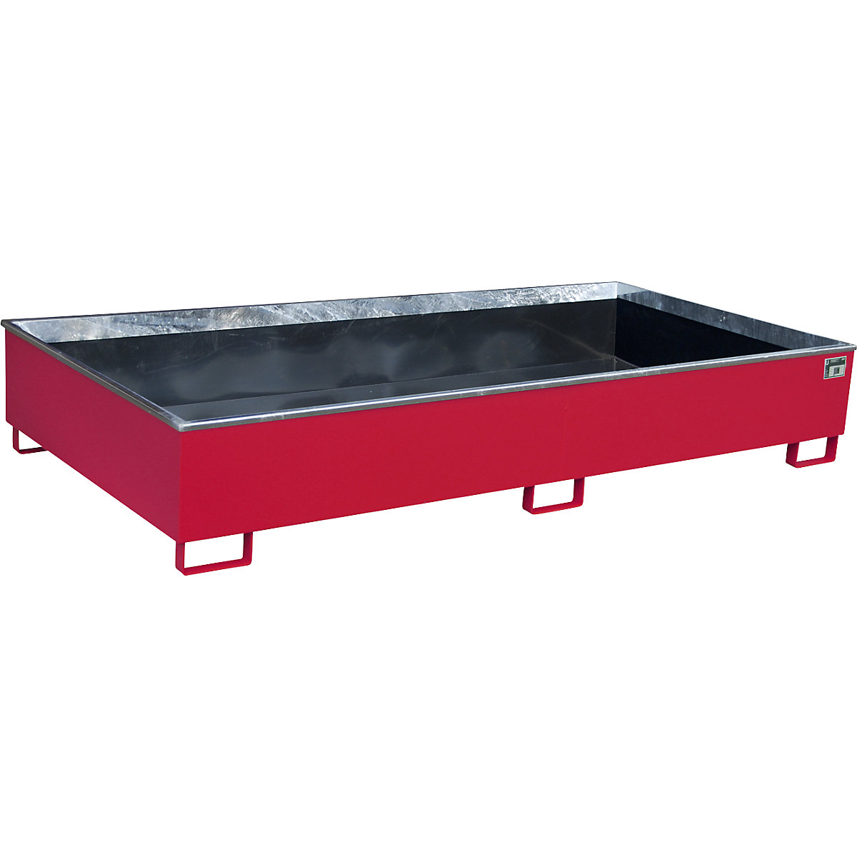Cuve de rétention pour rayonnage avec insert en polyéthylène - eurokraft pro