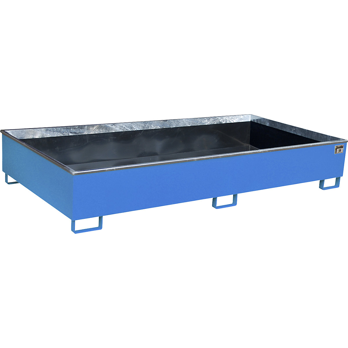 Cuve de rétention pour rayonnage avec insert en polyéthylène - eurokraft pro