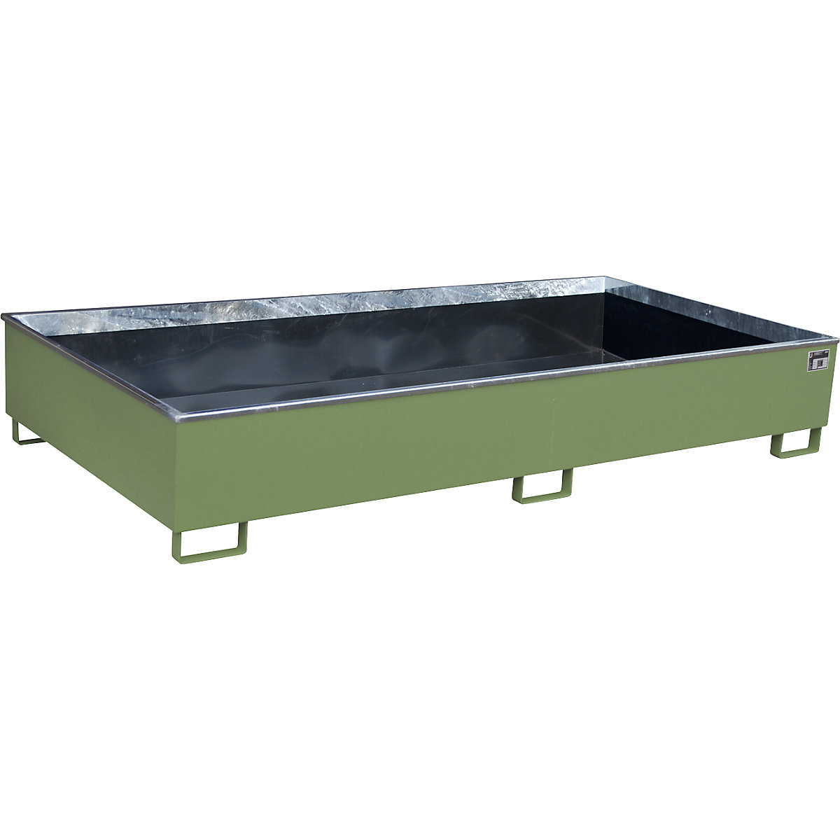Cuve de rétention pour rayonnage avec insert en polyéthylène - eurokraft pro