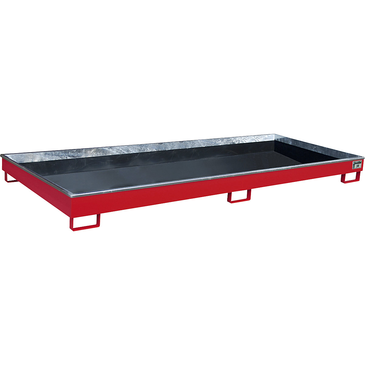 Cuve de rétention pour rayonnage avec insert en polyéthylène - eurokraft pro