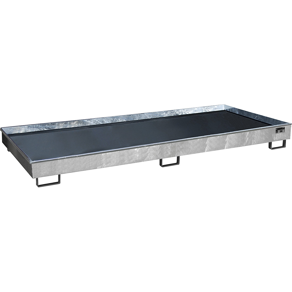 Cuve de rétention pour rayonnage avec insert en polyéthylène - eurokraft pro